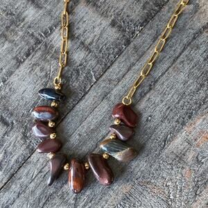 NEW Natural & Neural Polished Stone Necklace